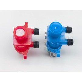 W10921514 + W10921515 Two Package Cold and Hot Water Inlet Valve Compatible for Whirlpool, Kenmore Washer W11168743, W10921515, PS12348074, W11168740, W10921514, AP6285450