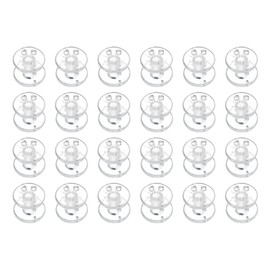 sourcing map 24Pcs Pleated Shade Hold Downs, Blind Tensioner Window Covering Hardware Cord Retainer Spool for RV Day/Night Shades Curtain Accessory, Clear