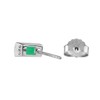 Silvershake 6X4mm Created Baguette Shape Nano Green Emerald White Gold