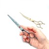7-inch Curved Pet Grooming Scissors Silver