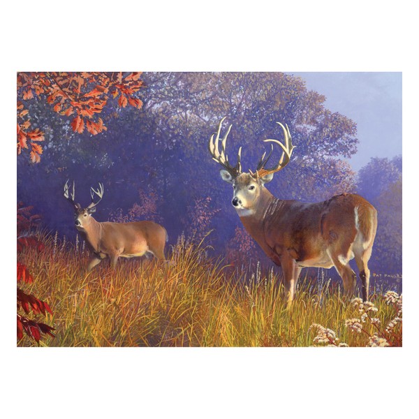 River's Edge Products 1000 Piece Puzzle, Jigsaw Puzzle in Tin for Adults, Teenagers, and Kids, Unique Animal Landscape Puzzle, 28 by 20 Inches, Deer Scene