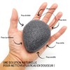 Organic Konjac Face Sponge Combined with Activated Carbon | Set