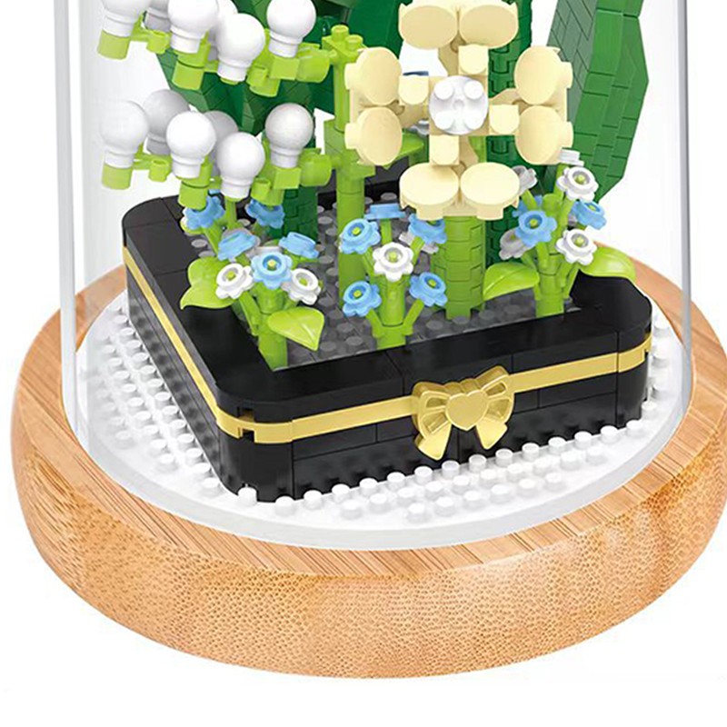 Plant Building Blocks Miniature DIY Building Blocks Bouquet Potted Plants