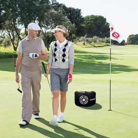 ASENVER Black Golf Impact Bag Silent Golf Swing Trainer Golf Smash Bag Portable Power Hitting Bag Golf Training Aid