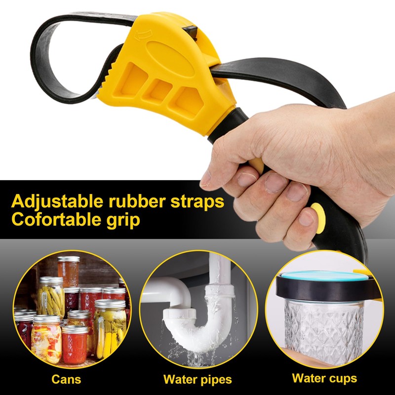 Strap Wrench Set, 2Pcs Adjustable Rubber Strap Wrench, Oil Filter