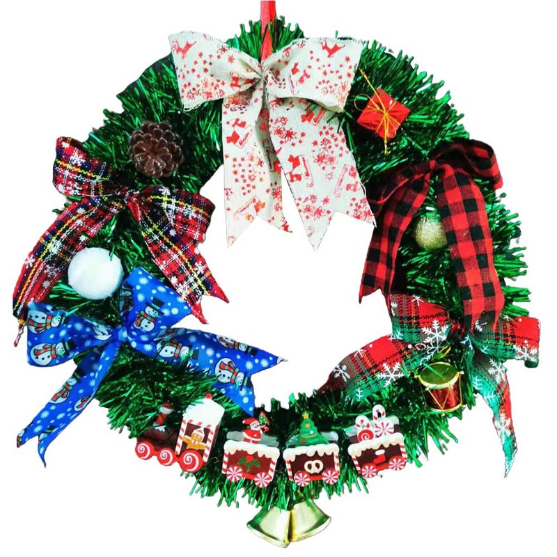 Christmas Front Door Wreath Funny Santa Claus Leg Decor Christmas