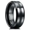 King Will 8mm Tungsten Carbide Ring for Men Black Wedding