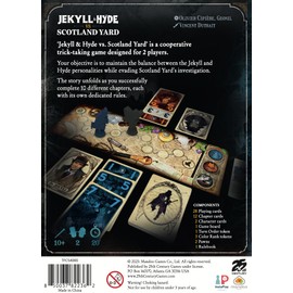 Jekyll and Hyde vs Scotland Yard, Two Player Cooperative Trick Taking Card Game - 25th Century Games