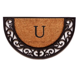Calloway Mills 100141830U Plantation Arch Monogram Doormat 18" x 30" (Letter U)