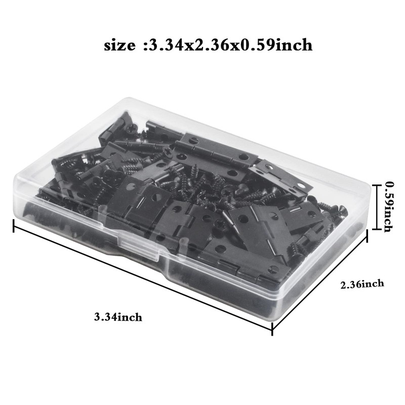 CVIUYO 60 Pieces Small Hinges for Crafts and Wooden Box,