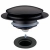 Matte Black Tub Drain Stopper, Hidrop Pop Up Universal Tub
