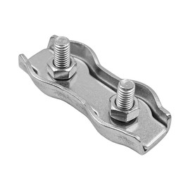 Pack of 10 M6 ZONADAH 304 Stainless Steel Wire Rope Double Clips Clamps Buckle 2-Post Cable Clamp Wire Rope Clip Cable Clamp Polywire Connectors Steel Wire Connectors