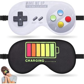 2 Pcs Sleep Eye Mask, Guys Blackout Sleeping Mask for Kids Adult Children's Travel Eye Mask Eye Cover Blindfold for Game - Colour: 2 Pcs Game Mask - Style 1