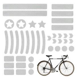 ALLY-MAGIC Adesivi riflettenti, 42 pezzi, adesivi riflettenti per bicicletta, moto, passeggini e casco, adesivi luminosi con diverse forme E21-FGTZ