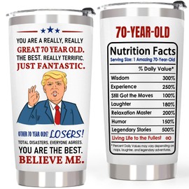 Breezy Valley - Regalos de cumpleaños 70 para mujeres y hombres, ideas de regalos de cumpleaños de 70 años, vaso de 70 tazas