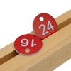 RED PLASTIC NUMBER PLATES ENGRAVED NO KEY RINGS 1-1