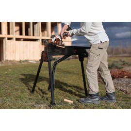 WEN Clamping Saw Horse and Work Bench, 600-Pound Capacity (WA601) Black
