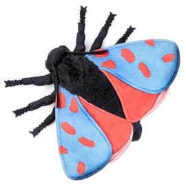 FRANKIEZHOU Simulation Cinnabar Moth Stuffed Animal-Blue 14",Lifelike Blue-Winged Cinnabar Moth Plush Toy,Moth Toy, Cute Toy for Boy,Gifts for Kids,Home Decor,Hugging Toy