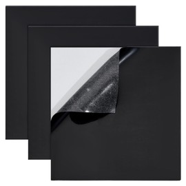 BENECREAT 3 foglio Adesivo In Gomma Siliconica Da 20x20cm, Tappetino In Gomma Resistente Alle Alte Temperature Nero per Guarnizioni Fai Da Te, Pastiglie, Sigillatura, Cuscino, 1mm di Spessore
