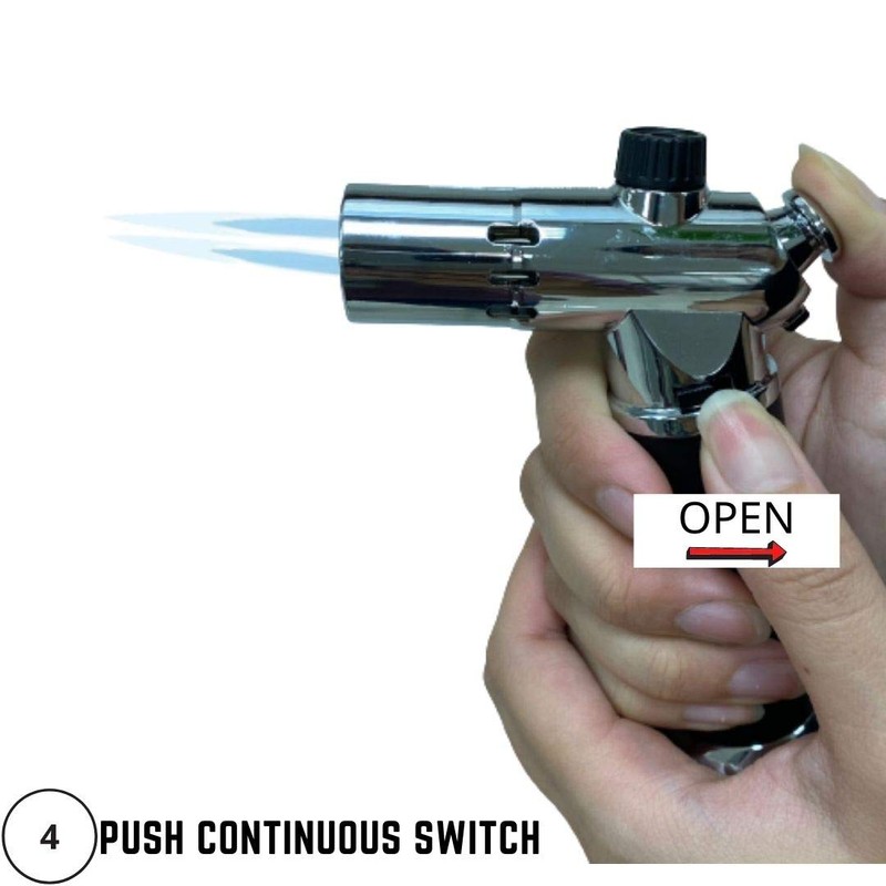 A-ONE Kitchen Blow Torch,Culinary Butane Torch Lighters Refillable Double Fire