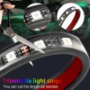 XUKEY 12Pc Motorcycle RGB LED Neon Under Glow Light Strip