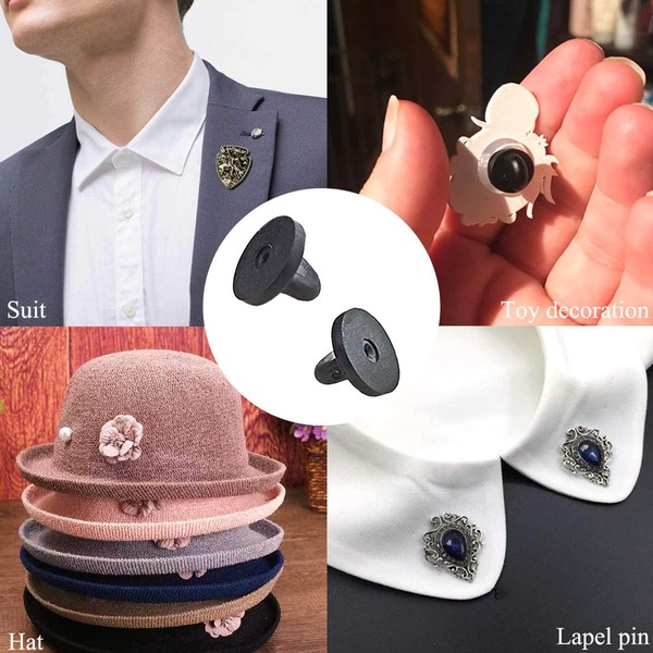 TTSAM 100pcs PVC Rubber Pin Backs, Rubber Lapel Pin Backs