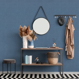 lenify Blue Wallpaper Grasscloth Peel and Stick Wallpaper 17.7inch x 118.1inch Textured Wallpaper Stick and Peel Blue Contact Paper Grasscloth Wallpaper Navy Blue Waterproof Self Adhesive Decor Vinyl