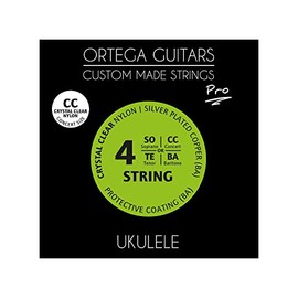 Ortega Guitars Custom Made Strings - Pro - Concert Ukulele - Crystal Clear Nylon (UKP-CC)