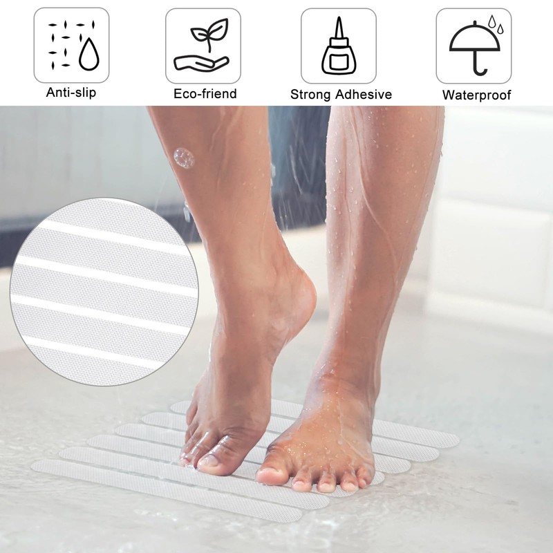 WATUNID 48PCS Non Slip Bathtub Stickers, Anti Slip Shower Sticker