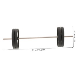 JOINPAYA 2pcs Miniature Dollhouse Gym Decoration: Lifelike Barbell Models, Cute Mini Barbell for Realistic Workout Scenes, Novelty present, Assorted Colors