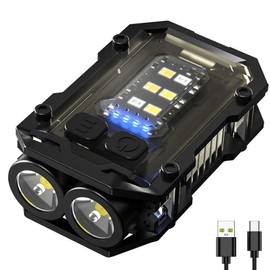 Minsk EDC Flashlight, Small Flashlights Keychain Flashlight, 1000 Lumen Keychain Light with Clip, 8 Mode Mini Flashlight, IPX4 Waterproof Light for Hiking, Running