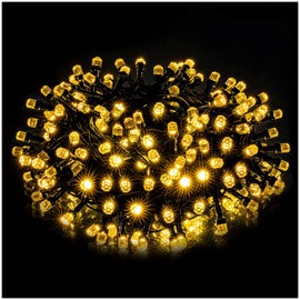 DAHAN Guirnalda de Luces de Navidad, 20M 200 LED 8 Modos Bombillas Navideñas para Arbol, Serie de Luz Impermeables para Interior, Exterior, Fiesta, Navidad (Blanco Cálido)