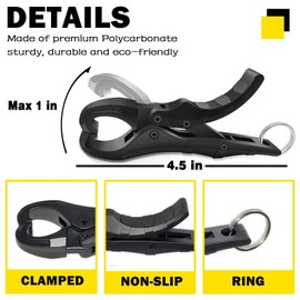 PAPAZOO 4.5'' Fish Lip Gripper, Digital Scale Hook Non-Puncture Replacement Clamp - Fish Grabber for Fishing Cull Tag Tournament Bass Fishing Culling System Accessories (Pack of 8)