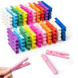 10 Colors Clothes Pins, 30PCS 2.9 Inch Wooden Clothespins, Rust Resistant Clothes Clip for Hanging Pictures, Photos, Clothes, Decoration Crafts