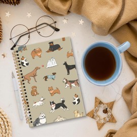 XNXLDYLH Dog Notebook Journal, Dog Lovers Gifts Spiral Notebook, Cute Puppy Journal Notebooks for Women Men, Funny Dogs Pet Lovers Office School Supplies Gifts, 5.5x8.3In