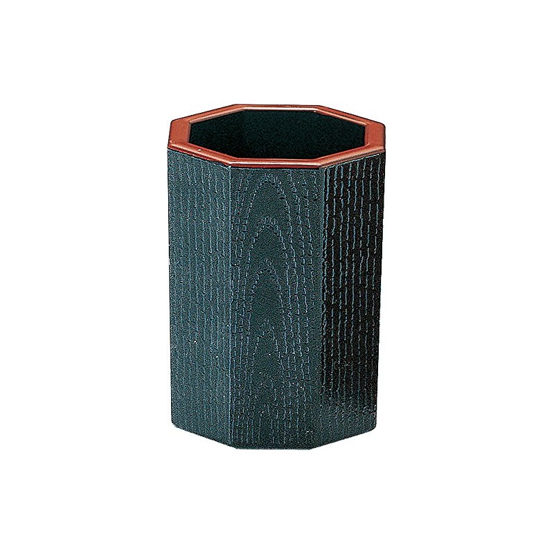 Fukui Crafts 3-1474-1 Toothpick Holder, Octagonal Wood Grain Toothpick Holder,