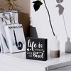 Rustic Wood Sign - Farmhouse Decor - Black Wooden Box