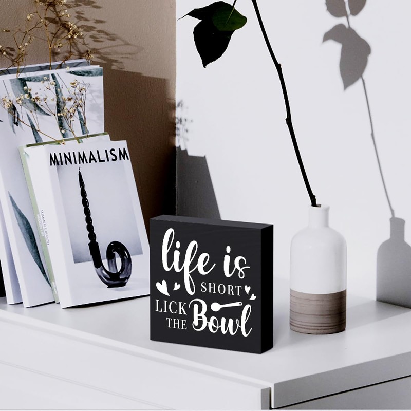 Rustic Wood Sign - Farmhouse Decor - Black Wooden Box