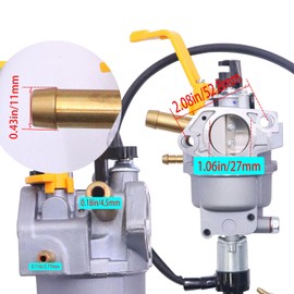 DVBB H07553 Carburetor 380723515 Compatible with Firman 7500 9400 Watts Dual Fuel Generator H07553 Huayi#490.131000.16F Carburetor