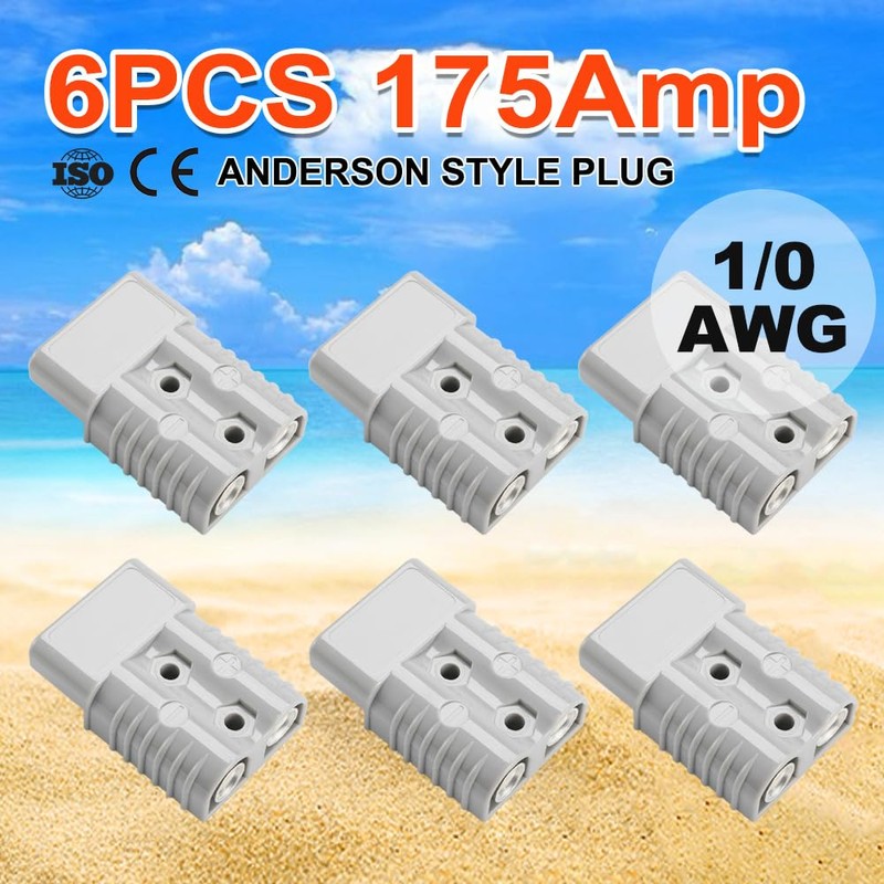 ATEM POWER 6x Premium 175AMP Anderson Style Plug Exterior Connector
