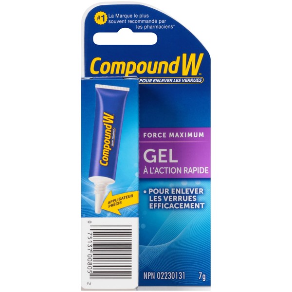 Compound W Wart Remover, Salicylic Acid, Maximum Strength, Fast Acting Gel - 7ml - For Treatment & Common/Plantar Wart Removal