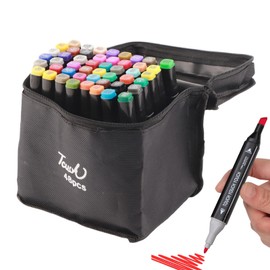 48 Pieces Graffiti Markers Safe Double Sided Assorted Colours, Graffiti Marker Double Head Marker for Card Comic Scrapbook