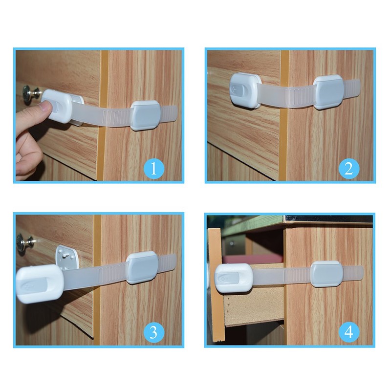 W-Plus Multi Use Adjustable Child Safety Strap Latches Locks, 8