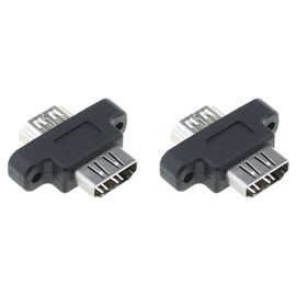 MEETOOT 2PCS HDMI Adapter HDMI Female to HDMI Female Screw Lock Panel Mount Extension Extender Coupler Adapters for HDTV and Home Theatre
