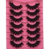 Mink Lashes Fluffy 8D Volume Wispy Eye Lashes Cat-Eye Long
