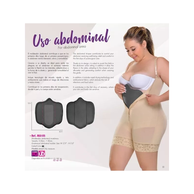 M&D Tabla Abdominal + Protectores Laterales Myd Lipo Y Abdomino