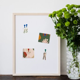 100Pcs Black Ball-Shaped Push Pin Hooks, Push Pin Hangers, Thumbtacks with Hooks, Push Pins for Wall Hanging, Pin Wall Hook for Bulletin Board (Black)