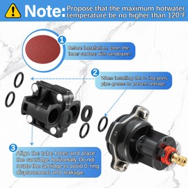 2Pack GP76851 Mixer Cap and GP500520 Pressure Balancing Unit,Compatible with Kohler GP77759 Shower Cartridge, GP76851 Mixer Cap Replacement for Rite-Temp and 1/2" Shower Valve,Aftermarket Part