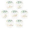 Mobiusea Creation Greenery Kisses Candy Stickers | 0.75 inch Gold