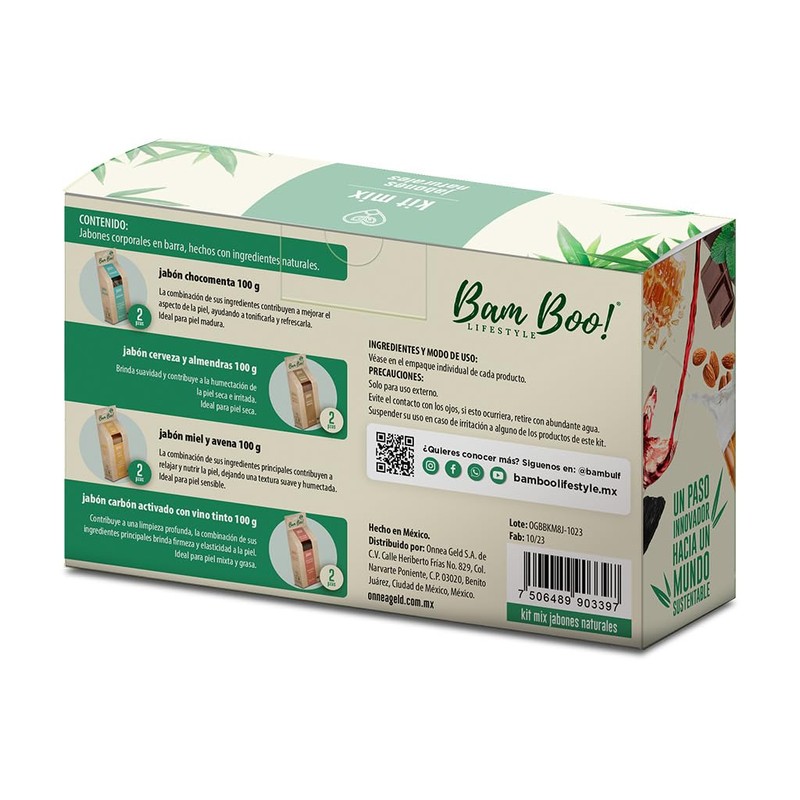 8 Pack Kit Mix de Jabones Artesanales Naturales 100 G